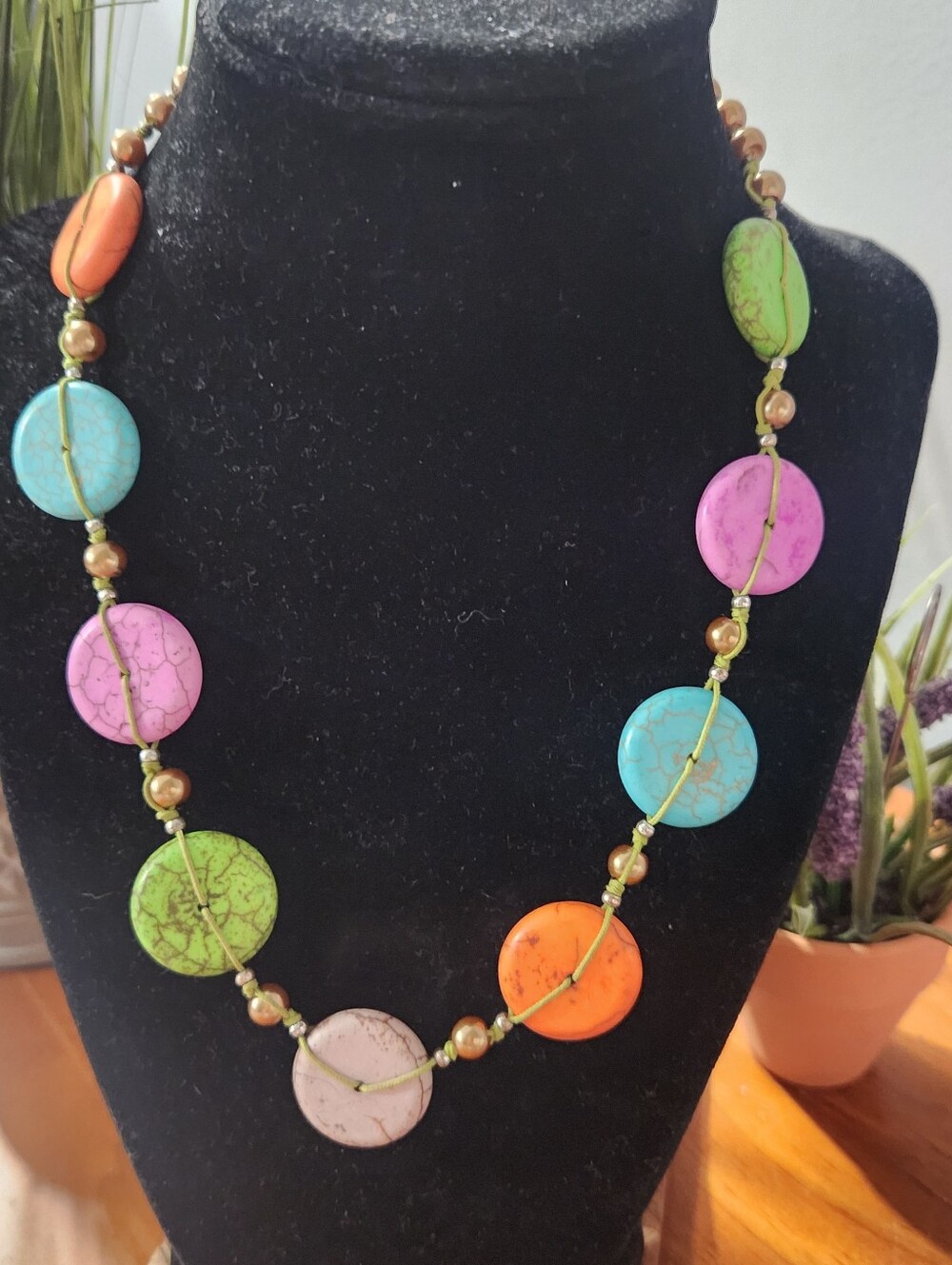 Polka Dot Drawer Beaded Necklace